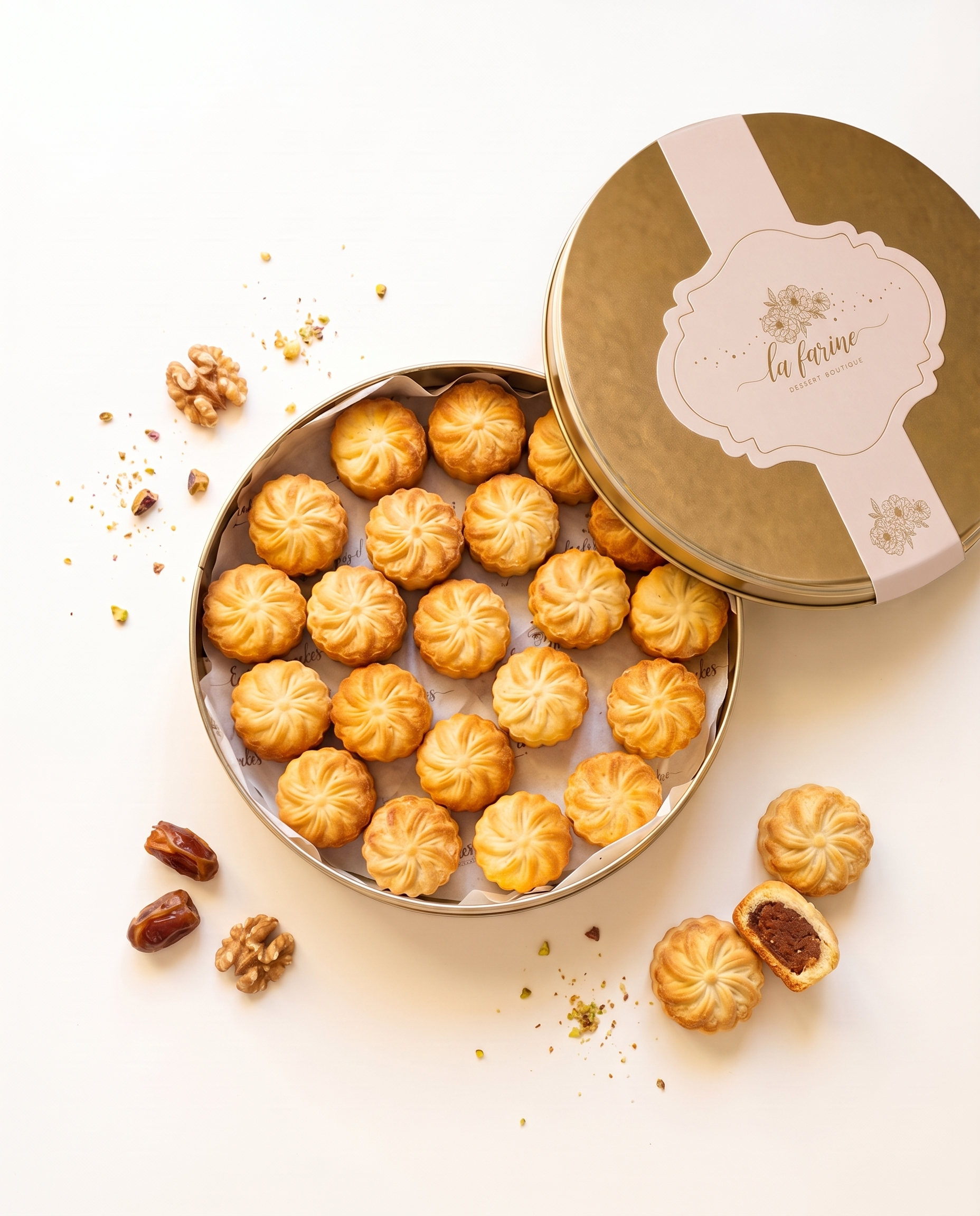 Mini Ma’amoul Tamr (1 kg Tin Box)