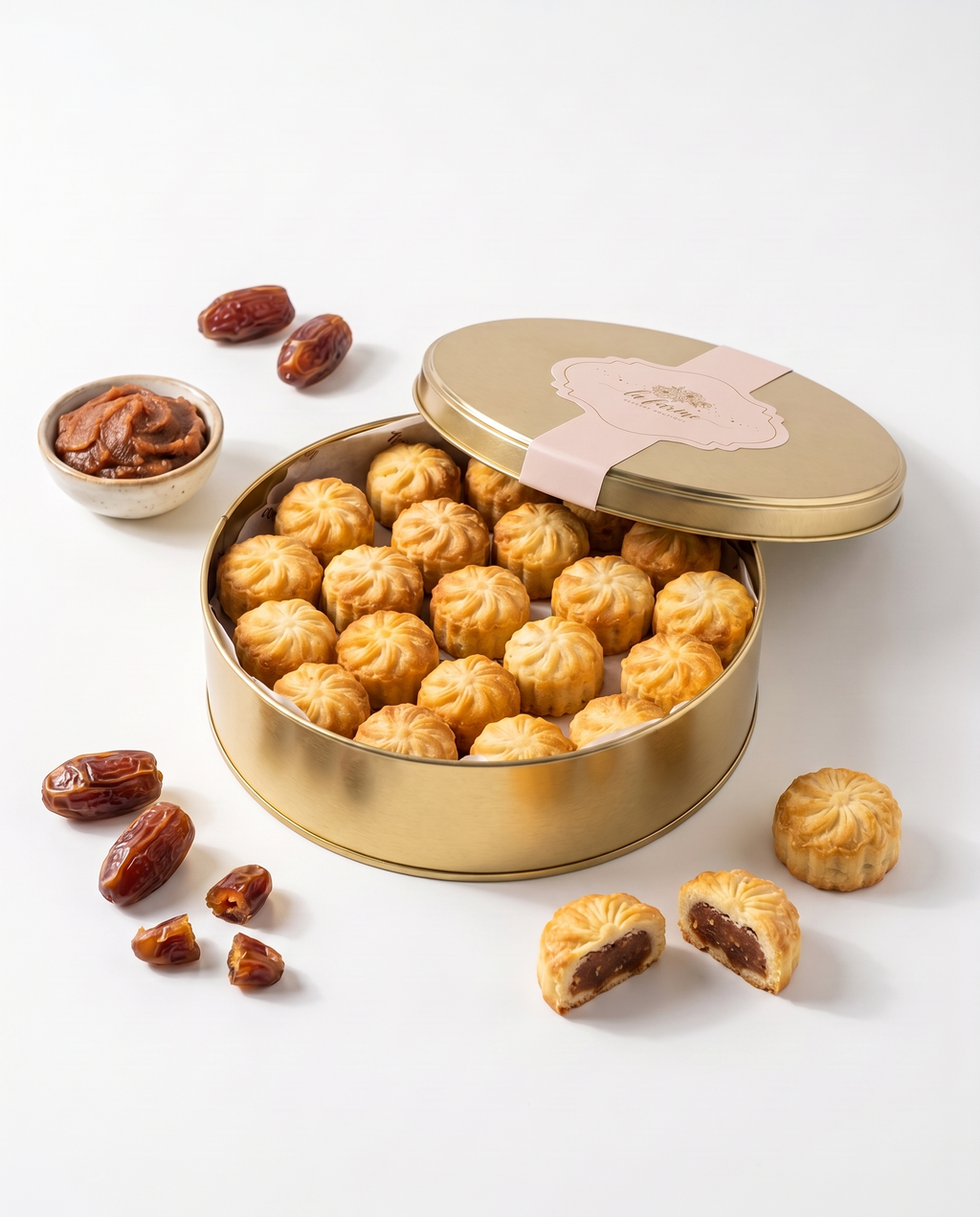Mini Ma’amoul Tamr (1 kg Tin Box)